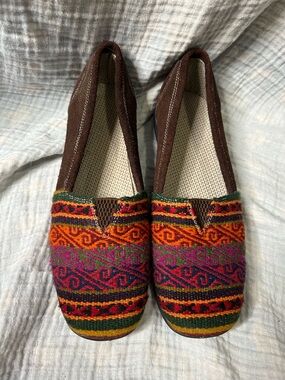 Chakana Roots Boho Multicolor Flats Slip Ons